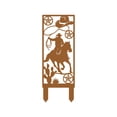 thumbnail image 2 of Rusty Metal Garden Stake, 2D 14.18 inches Garden Column Rust Steel Statue, Modern Garden Sculpture, Metal Patio Landscape Decor, Art Column for Lawn, Porch, Backyard Decoration, Style E, 2 of 9