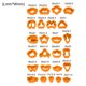 thumbnail image 2 of Cortadores de arcilla de polímero, kit de 25 piezas de cortadores de arcilla de polímero para pendientes, moldes de formas mini plásticos geométricos, naranja, 2 of 7