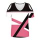 thumbnail image 4 of Puntoco Liquidación de blusas cortas para mujer, blusas estampadas para mujer, blusas de manga corta con escote en V y hombros descubiertos, blusas de moda, 4 of 5