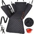 thumbnail image 1 of Heavy-Duty Waterproof Dog Back Seat Cover - Durable 600D Polyester, Scratchproof Non-Slip w/Mesh Window, Quilted Design, Safety Harness & Rope Included, Fits Cars/Trucks/SUVs, Elevated Pet Seat, 1 of 6