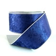 thumbnail image 2 of Wire Edged Marlowe Navy Velvet with Silver Lame Backing Christmas Ribbon 2 1/2" - 10 Yards …, 2 of 2
