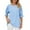 Sky Blue, variant on XWSHYW Summer Tops for Women 2025 Summer Tops for Women, Round Neck Shirts Short Sleeve Tops Solid Loose Tunic Tops, Sizes S-2XL