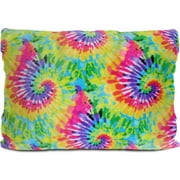 Your Zone 20" x 26" Rainbow Tie-Dye Royal Plush Pillow, 1 Each