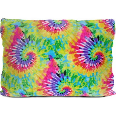 Your Zone 20" x 26" Rainbow Tie-Dye Royal Plush Pillow, 1 Each