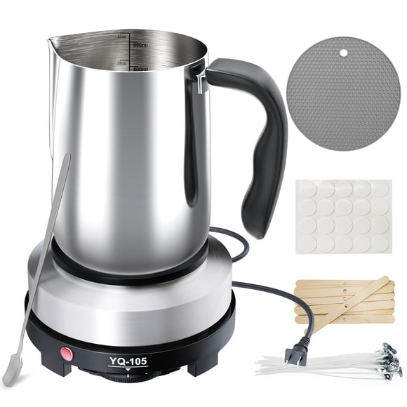 Kit para hacer velas CasaCulina con placa caliente de 500 W, 110 V y olla de 900 ml