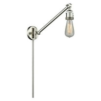 Innovations Lighting 237 Bare Bulb 1 Light 25" Tall Plug-In Wall Sconce - Nickel