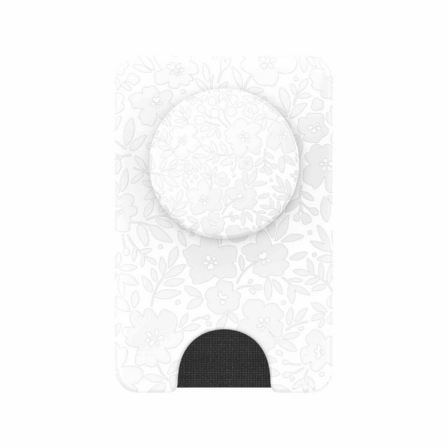 PopSockets PopWallet+ pour MagSafe Rond avec Anneau D'adaptation Blanc Fresh