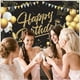 thumbnail image 4 of 2X Banner de Telón de Fondo de Cumpleaños, Letrero de Telón de Fondo de Oro Negro, Conjunto de Decoración de Fiesta de Feliz Cumpleaños para Niñas, Hombres, Mujeres, Celebración, 4 of 5