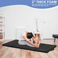 thumbnail image 4 of BETISEF 3'x6'x2'' Thick Folding Gymnastics Mat Aerobics Stretching Yoga Mats Black, 4 of 7