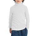 thumbnail image 2 of Otqutp Kids Girls' Sweater Spring and Autumn High Neck Solid Long Sleeve Round Neck Top Party Birthday School 1-10 Years(White,2-3 Years), 2 of 8