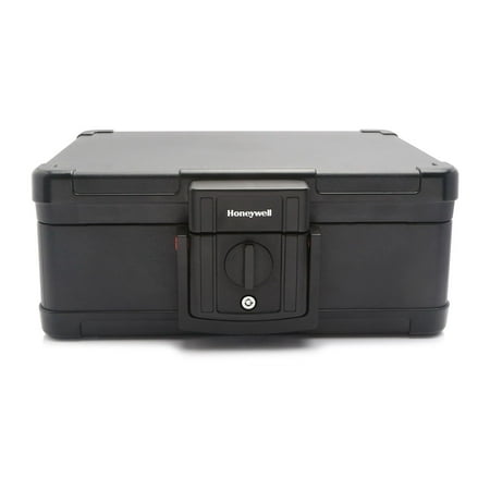 Honeywell Lightweight 1/2 Hour Fire Document and Waterproof Chest  .24 Cubic Feet  Black (New Open Box)