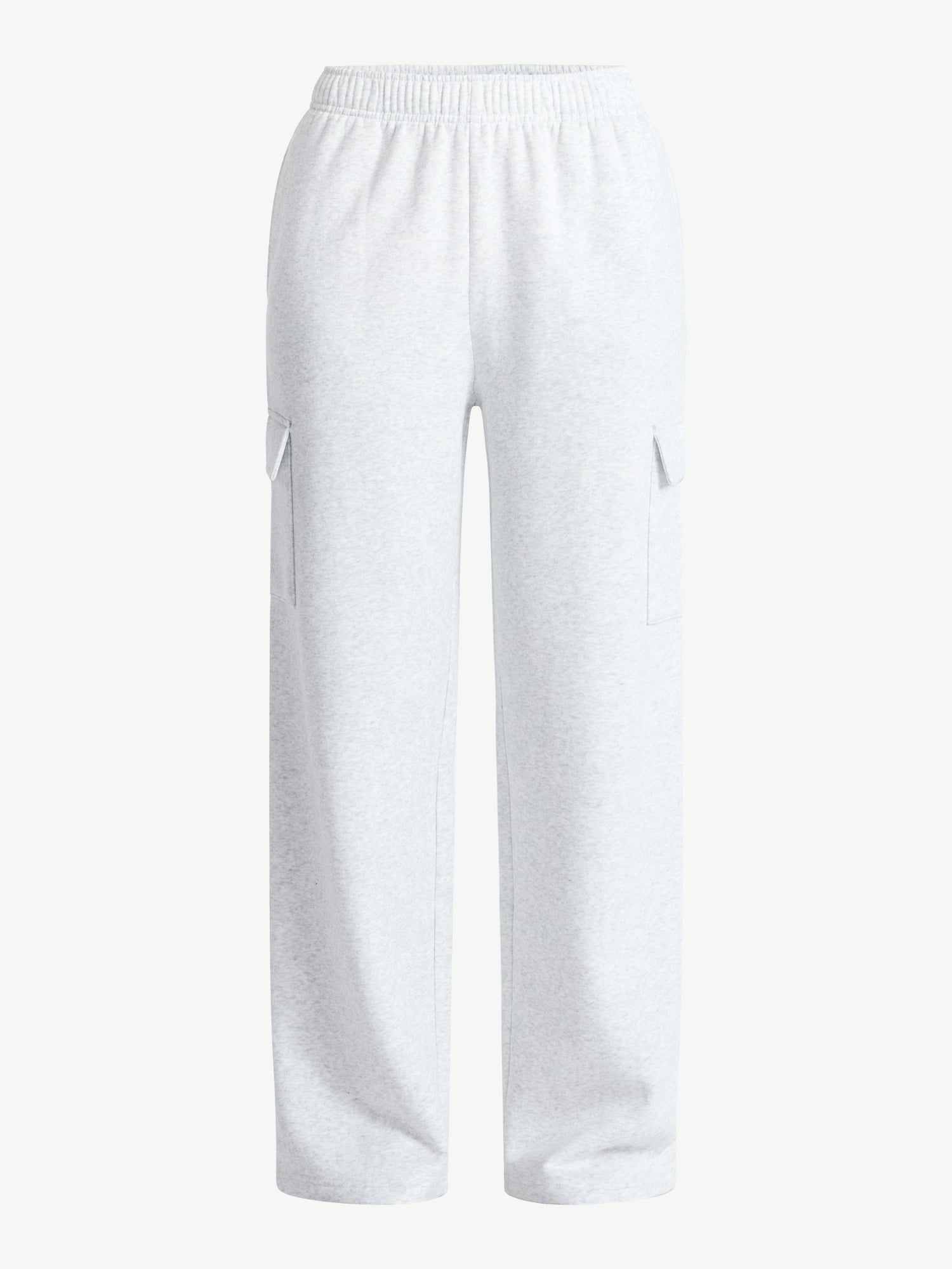 No Boundaries Fleece Cargo Wide-Leg Pants, 30'' Inseam, Women's XXS-XXL