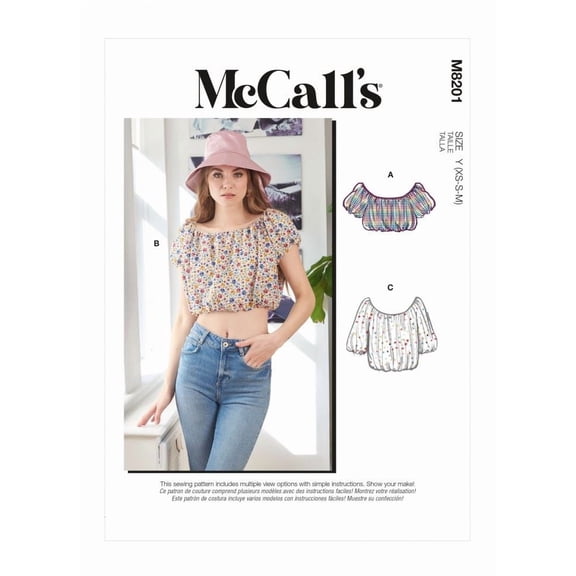 McCalls Paper Sewing Pattern 8201 - Tops for Women