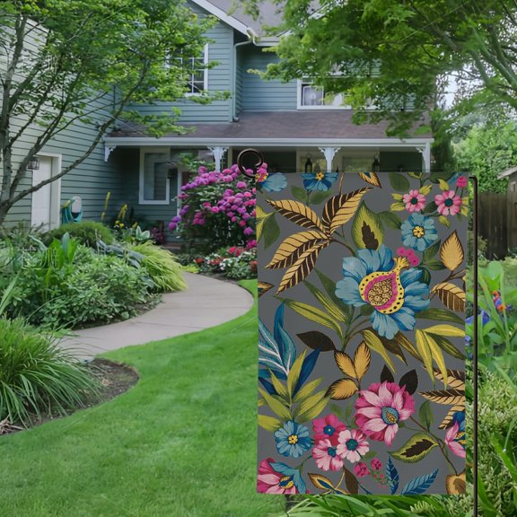 RKSupls Spring Summer Garden Flag Double Sided Tulip Garden Spring Colorful Linen Welcome Yard House Outside Outdoor Decoration,12*18 inch