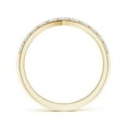 thumbnail image 2 of ANGARA Lab Grown Diamond Twin Row Chevron Wedding Ring for Women in 14K Yellow Gold (Size-2.2mm| Color-F-G| Clarity-VS) | April Birthstone, Anniversary Jewelry Gift for Women | Lab-Grown Diamond Ring, 2 of 4