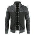 thumbnail image 5 of Casual Men Autumn Zip Thick Knitted Sweater Pockets Warm Slim Cardigan Coat, 5 of 8