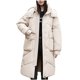 thumbnail image 2 of Parkas de manga larga para mujer, abrigo cálido con bolsillo, chaqueta larga de invierno, parkas de plumón para mujer, 2 of 5