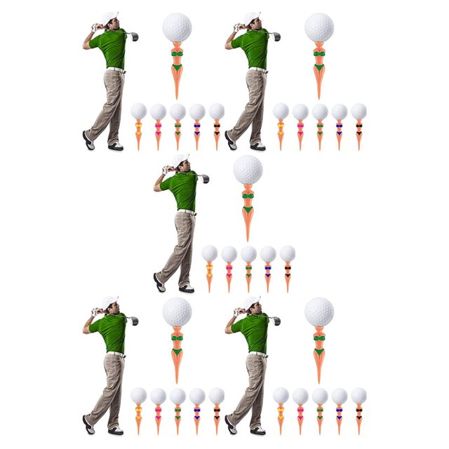 Sonducket 15 Pieces Golf Ball Tee Nail Body Tees Fitting Device Woman Professional Golfing Shaped Base Training Sport Stabilizer Type2