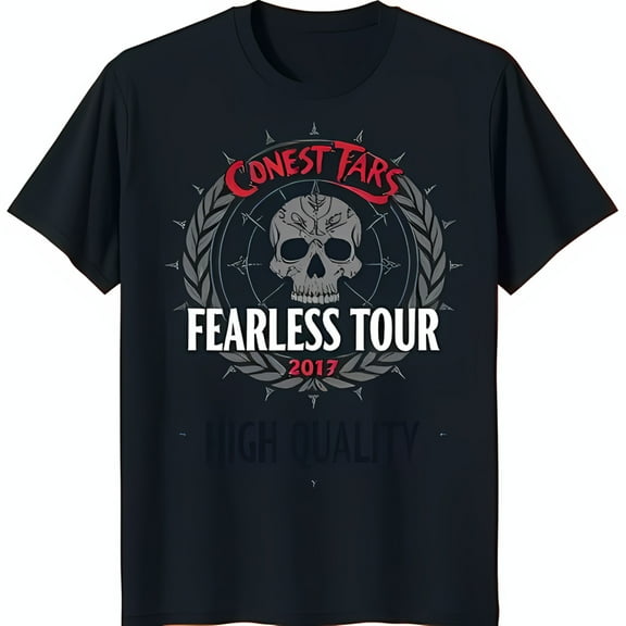 Fearless Tour 2017 Black T-Shirt with Bold Conest Fars Design
