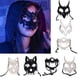 thumbnail image 2 of Máscaras de estilo demonio Tigre Hombre Lobo, máscara de Cosplay de media cara de dragón japonés, Cosplay de rol de esqueleto, Carnaval de Halloween, accesorios de fiesta, 2 of 4
