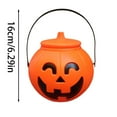 thumbnail image 3 of Halloween Trick or Treat Pumpkin Bucket - Orange Candy Pail with Handle for Kids - 2025 New Halloween Candy Collector Basket for Parties, Decorations & Accessories, 3 of 6