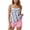 Pink, variant on ibiyuan Plus Size Swimsuit Cover Up Two Piece Rash Guard Capris Athletic Swimwear Bathing Suits for Women Color Block Womens Swimsuit Cover Up,Pink