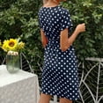 thumbnail image 4 of LYXSSBYX Plus Size Womens Dresses Women's Summer Print Dress Short Sleeve Dress Tight Dress Beach Dress Sun Dress Ruffled Flowy Mini Dress, 4 of 5