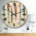thumbnail image 3 of Designart 'Feathers Cottage Family ' Bohemian wall clock, 3 of 3