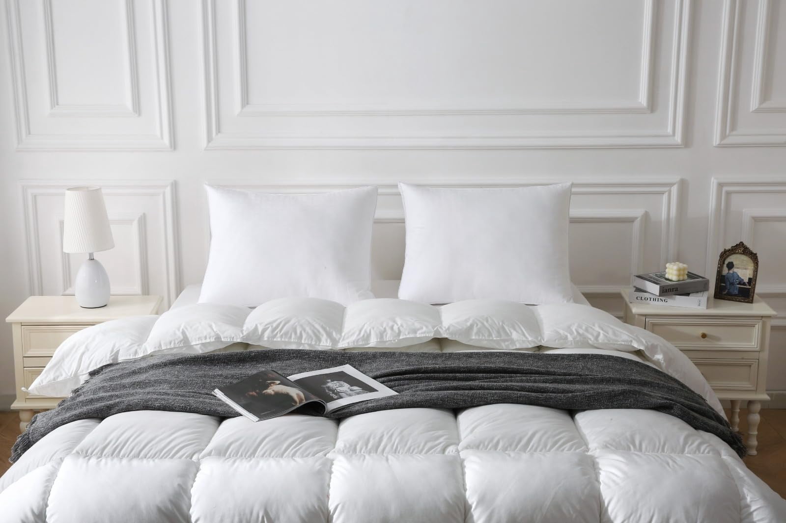 Maxi Deluxe Standard Size Bed Pillow – Ultra Soft & Comfortable – Versatile for Side, Back & Stomach Sleepers – 300TC Cotton Top – 2 Pack – (Standard Size Pillow is 20 x 26)