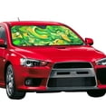 thumbnail image 2 of XMXY Car Sun Shade Windshield, Acid Green Marble Texture Automotive Front Window Sun Visor for Cars SUV Trucks, Small Size, 2 of 8