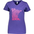 thumbnail image 3 of Inktastic Minnesota Silhouette Mandala Women's V-Neck T-Shirt, 3 of 5