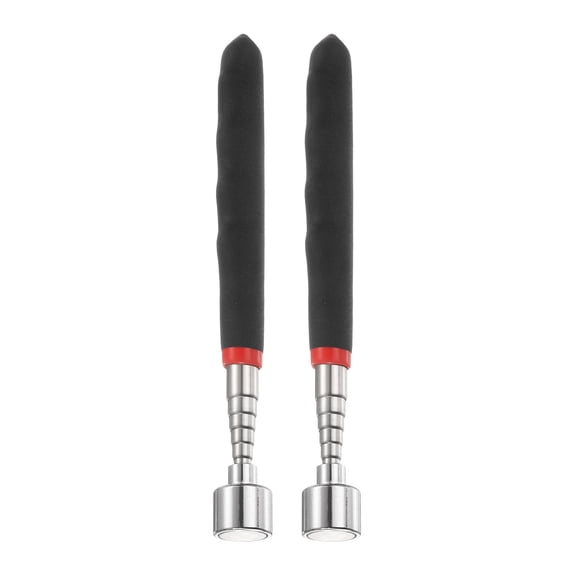 2pcs Telescoping Magnetic Pickup Tool 20LB Stainless Steel 7.3" to 30.7" Extendable Magnet Retrieval Stick for Car Industry Garage Office, Black