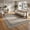 Brown, variant on Scalloped 3x5 Area Rug Washable Rug for Entryway, Super Soft Entryway Rug Non-Slip, Printed Faux Wool Floral 3x5 Area Rug Thin Floor Carpet for Kitchen, Bedroom, Office, Living Room, Green