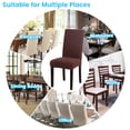 thumbnail image 5 of Chair Covers for Dining Room, Stretch Dining Chair Covers Removable Chair Protector Covers for Dining Room, Hotel, Ceremony (Brown, 6 Pack), 5 of 11