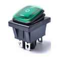 thumbnail image 4 of Rocker Toggle Switch On-Off-On 6 12V DC Car Boat Automobiles Waterproof LED Latching Switches (Green Light), 4 of 6