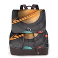 thumbnail image 1 of Fotbe Solar System Paper Art for Leather Backpack Purse for Women Fashion Multipurpose Design Handbag Ladies Shoulder Bags Travel Backpack, 1 of 4
