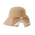 thumbnail image 2 of Women's Bowknot Wide Brim Sun Hat – Foldable, 360° Protection UV Protection Breathable Summer Travel Beach Hat, 2 of 3