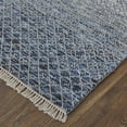 thumbnail image 3 of Feizy Branson Transitional Solid, Blue/Ivory, 2' x 3' Accent Rug Stain Resistant Kid Friendly Handmade Casual Geometric Floor Rug for Living room Bedroom, 3 of 9