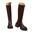 thumbnail image 3 of YLYL Women Knee High Boots Lug Sole hunky Block Heel Fall Winter Tall Riding Boots, 3 of 9