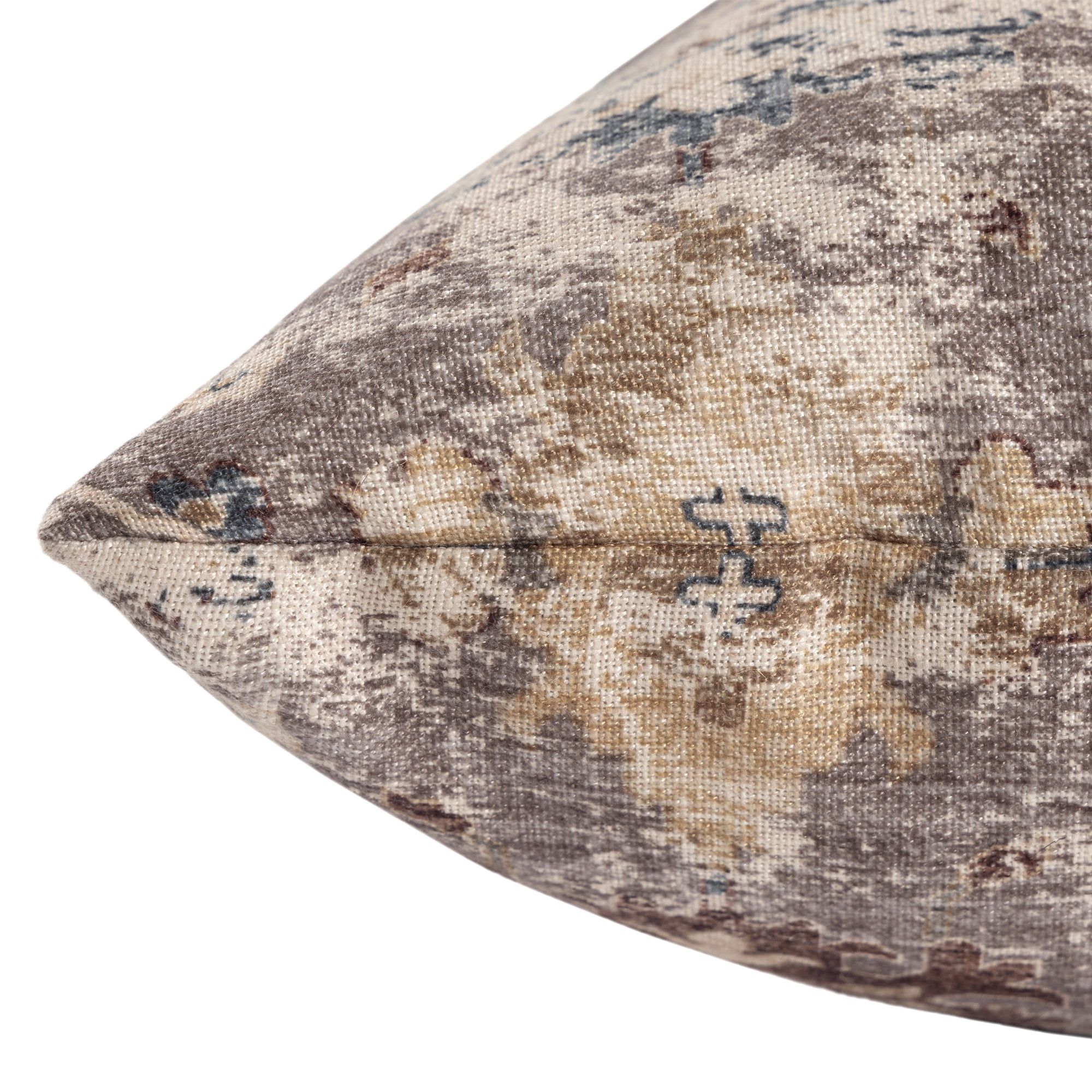 Harlow Hill Charleston 18" x 18" Taupe Floral Polyester Adult Decorative Throw Pillow Cover