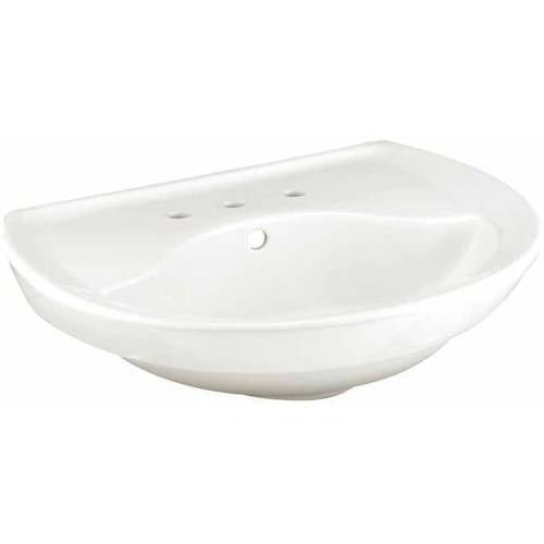 American Standard 0268.008 Ravenna 241/2" Pedestal Bathroom Sink Only White