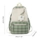 thumbnail image 2 of Linda mochila a cuadros con colgante de felpa, ligera, de gran capacidad, bolsa de libros para estudiantes, mochila escolar, mochila informal para viajes al aire libre, camping, picnic YUNYI BRAND Deportes, 2 of 8