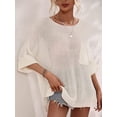 thumbnail image 2 of Maydear Women Summer Loose Hollow Knit Sweater, Fashion Pullover Knit Short Sleeve Sweater, 2 of 5