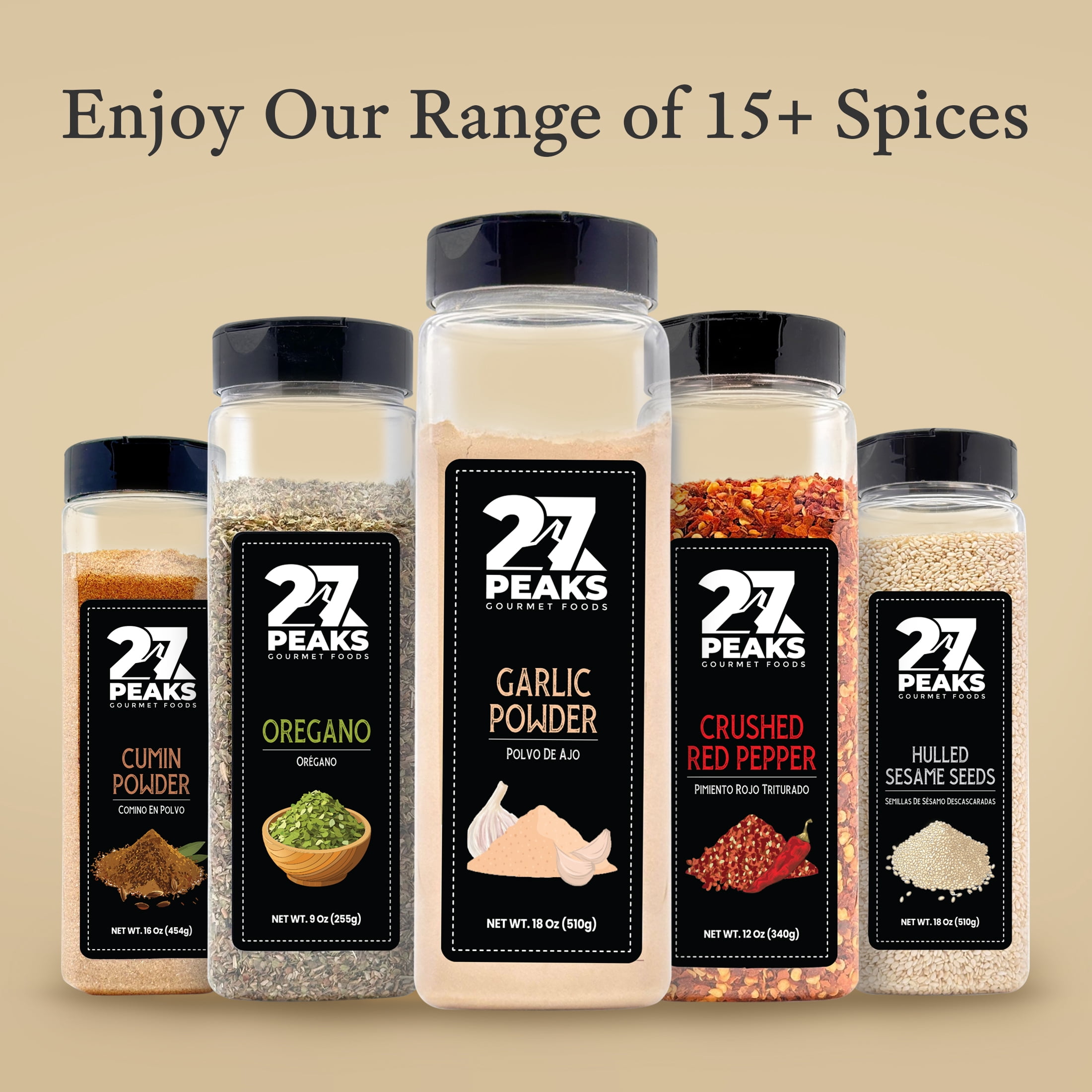 27 Peaks Gourmet No Artificial Flavors Garlic Powder, 18 oz Bottle