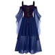 thumbnail image 1 of WILLBEST Vestidos Casuales para Mujer Verano Vestido Largo de Talla Grande para Mujer, Vestido con Hombros Descubiertos y Mangas Abullonadas, Vestido de Verano con Cordones de Color Liso XXXXXGrande, 1 of 3