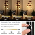 thumbnail image 5 of ACE-LIGHTS,68 Inch 3 Lights Dimmable Industrial Floor Lamp,Farmhouse Tree Floor Lamp,Wood Standing Lamp,Sturdy Base Tall Vintage Pole Light,Metal Black Floor Lamps for Living Room,Bedroom,Office., 5 of 9