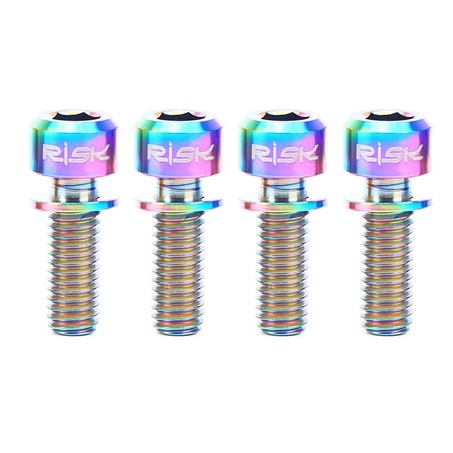 Tornillo 4PCS M6 × 18 / 20mm Titanio Ti Tornillos para MTB Pinza de Freno de Disco con Adaptador Espaciador