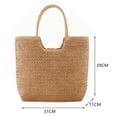 thumbnail image 2 of Lotpreco Straw Woven Women Handbag Summer Beach Fashion Tote Vacation Shopping Bags,Boho Summer Fashion Tote Bag Large Capacity,Brown, 2 of 7