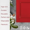 thumbnail image 2 of Smarty Had A Party 120 Disposable Plastic Dessert Plates, Fancy Square Red Salad Plates, 6.5" for Appetizers and Cake, Heavy Duty Bulk Party Supplies for All Occasions, 2 of 9