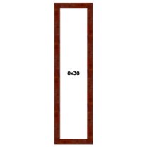 8x38 Walnut Brown Veneer Real Wood Picture Frame Width 1.75 inches | Interior Frame Depth 0.5